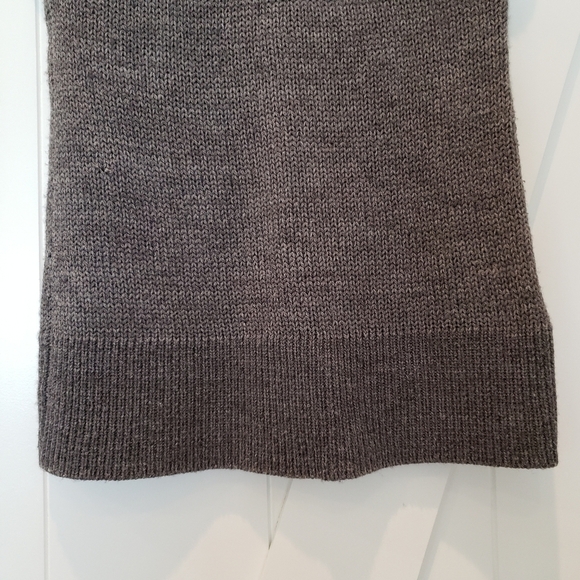 PROMOD Grey Heather V Neck Knit Sweater Vest, long vest, vintage sweater vest Sm - Picture 5 of 13